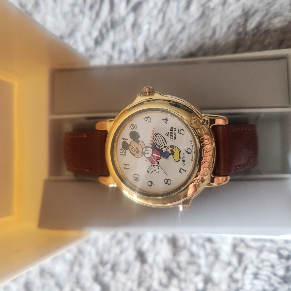 Disney Gold and Brown Classic Watch